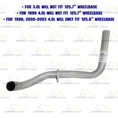 1998-2003 Mazda B3000 3.0L & B4000 4.0L Stainless Steel Exhaust Tail Pipe