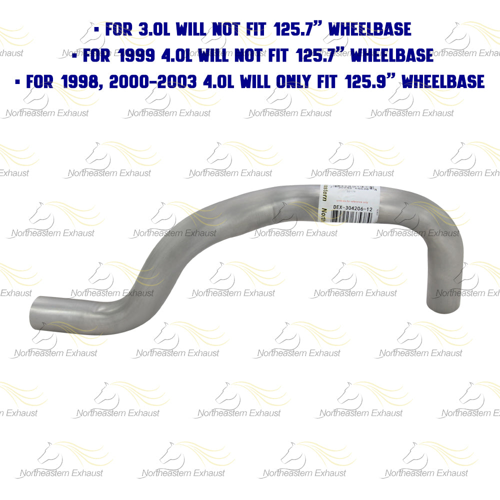 1998-2003 Mazda B3000 3.0L & B4000 4.0L Stainless Steel Exhaust Tail Pipe