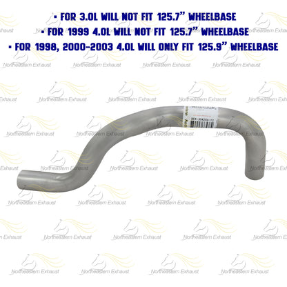 1998-2003 Mazda B3000 3.0L & B4000 4.0L Stainless Steel Exhaust Tail Pipe