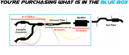 2009-2014 Chevy Tahoe, GMC Yukon, and Yukon XL 1500 5.3L Catalytic Front Pipe Muffler Kit
