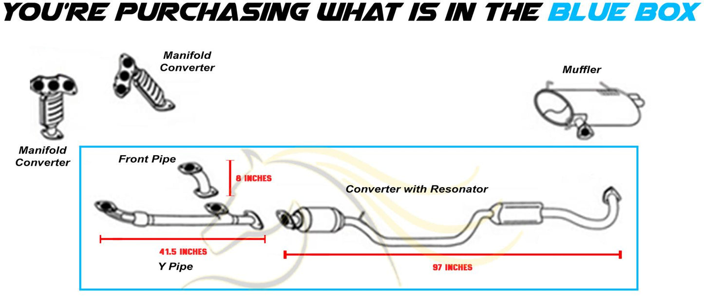 2016-2019 Mitsubishi Outlander 3.0L EPA Catalytic with Resonator, Front & Y Pipes