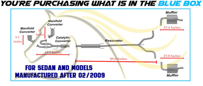 2009-2012 Nissan Altima 3.5L Stainless Steel Complete Exhaust System