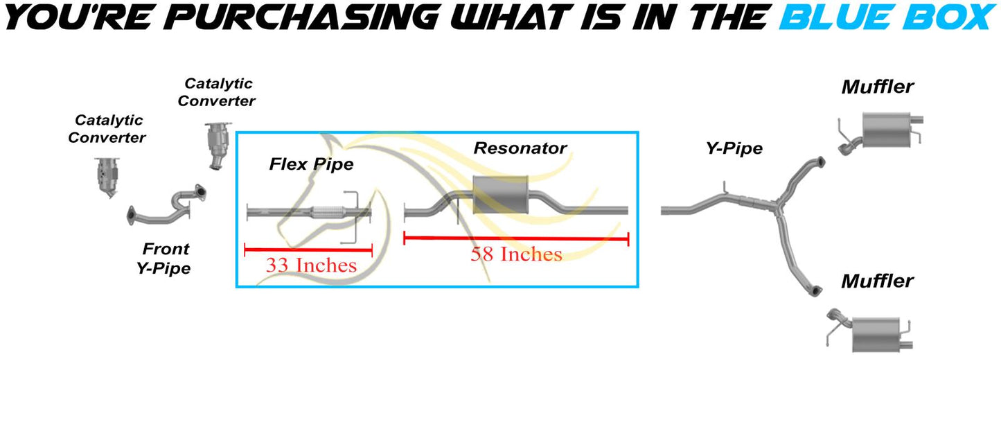 2007 Mazda CX-9 3.5L & 2008-2012 CX-9 3.7L Stainless Steel Flex Pipe Resonator Kit