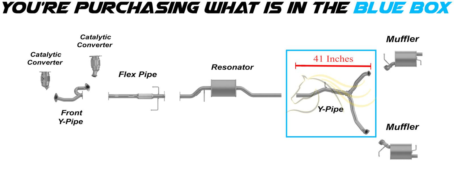 Stainless Steel Exhaust Y-Pipe for 2007 Mazda CX-9 3.5L | 2008-2015 CX-9 3.7L