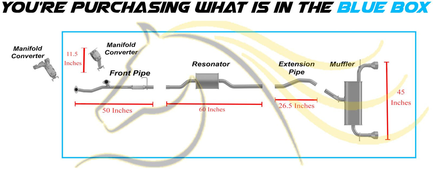 2011-2014 Ford Edge 3.5L Exhaust System Kit with Right EPA Manifold