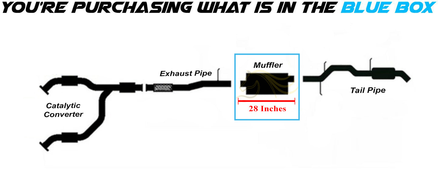 2015-2020 GMC Yukon XL, 2007-2014 GMC Yukon XL 1500 5.3L Stainless Steel Exhaust Muffler