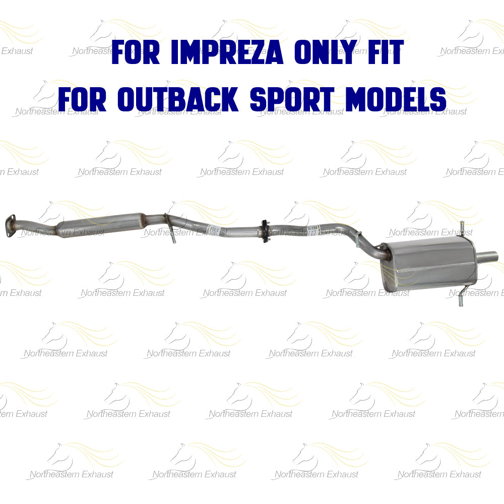 2006-2007 Subaru Impreza and Saab 9-2X 2.5L Exhaust Resonator Pipe and Muffler