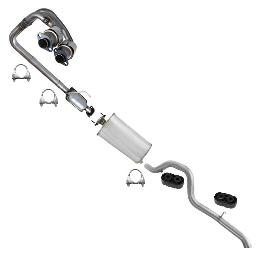 2004-2006 Jeep Wrangler 4.0L EPA Approved Catalytic Muffler Tail Pipe Exhaust Kit