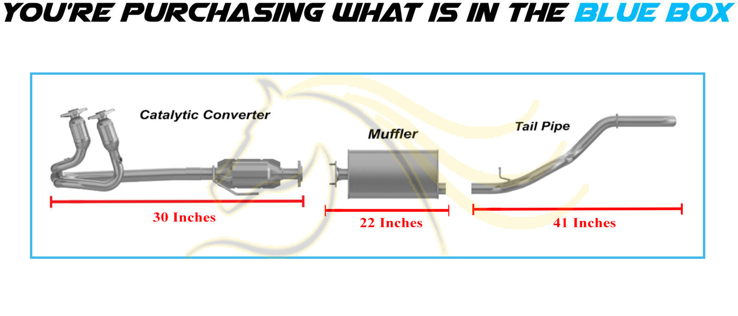 2004-2006 Jeep Wrangler 4.0L EPA Approved Catalytic Muffler Tail Pipe Exhaust Kit