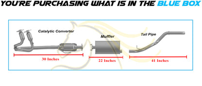 2004-2006 Jeep Wrangler 4.0L EPA Approved Catalytic Muffler Tail Pipe Exhaust Kit