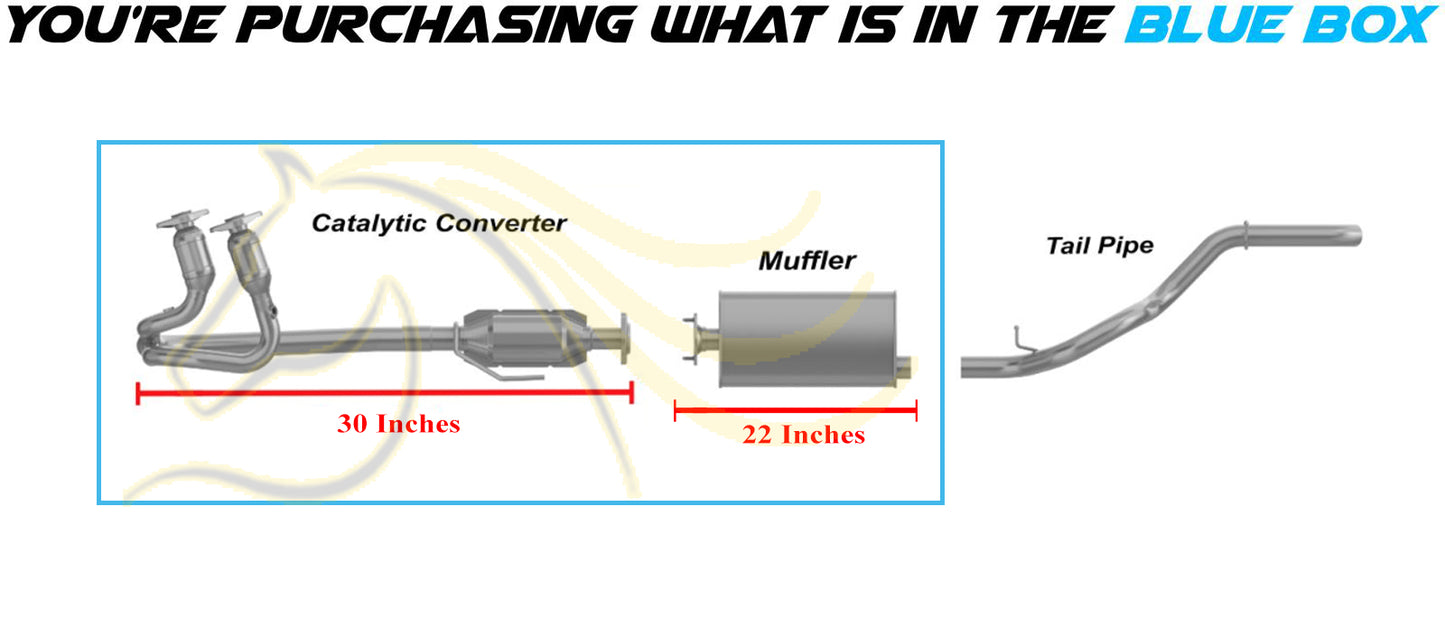 2004-2006 Jeep Wrangler 4.0L EPA Approved Catalytic and Muffler Exhaust Kit