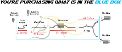2007 CX-9 3.5L | 2008-2012 Mazda CX-9 3.7L Front Y-Pipe & Flex Pipe Resonator Rear Y-Pipe Kit