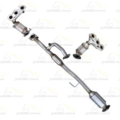 2002-2006 Toyota Camry 3.0L SE LE XLE Pair of Exhaust Manifold Rear Catalytic Resonator Pipe | EPA Approved