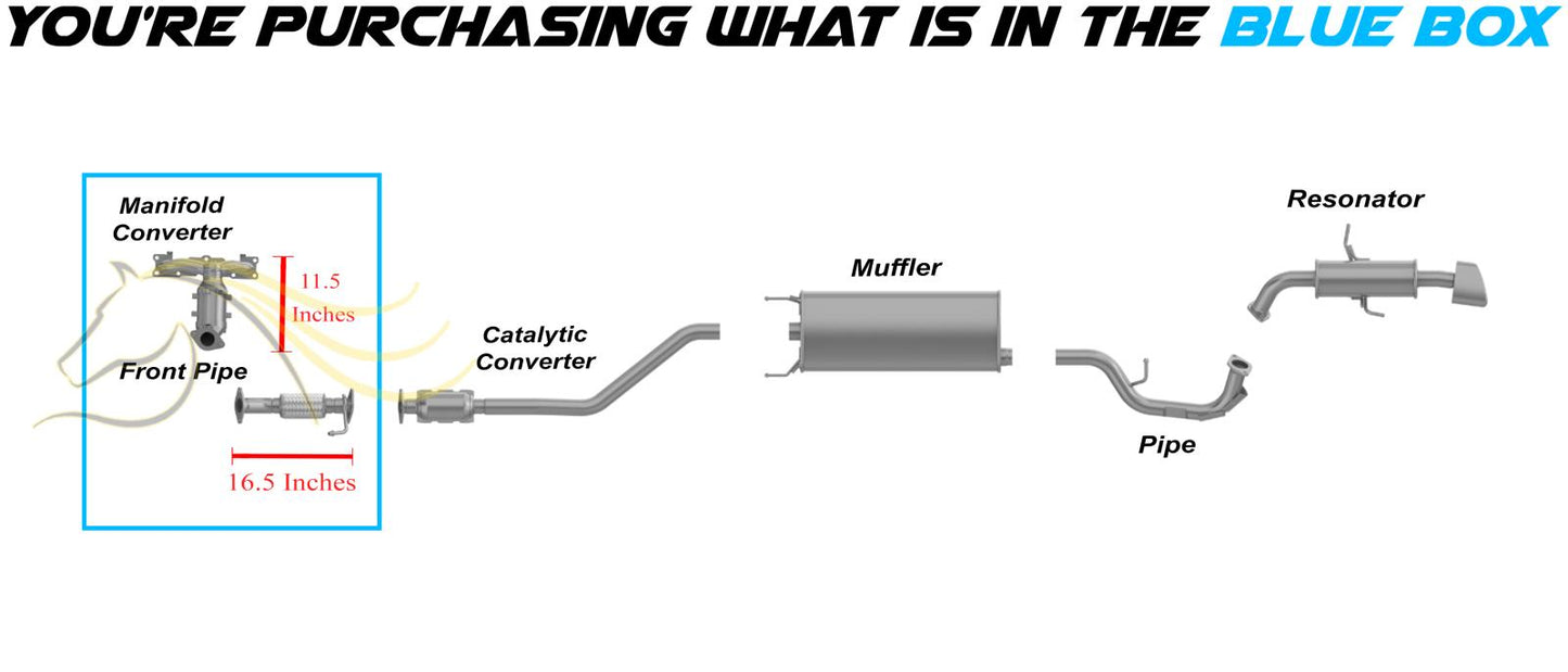 2013-2016 Hyundai Santa Fe Sport 2.4L EPA Approved Exhaust Manifold Front Pipe