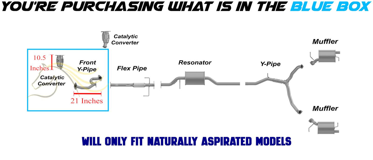 2007-2010 Edge, MKX 3.5L EPA Approved Driver Side Catalytic Front Y Pipe Exhaust Kit