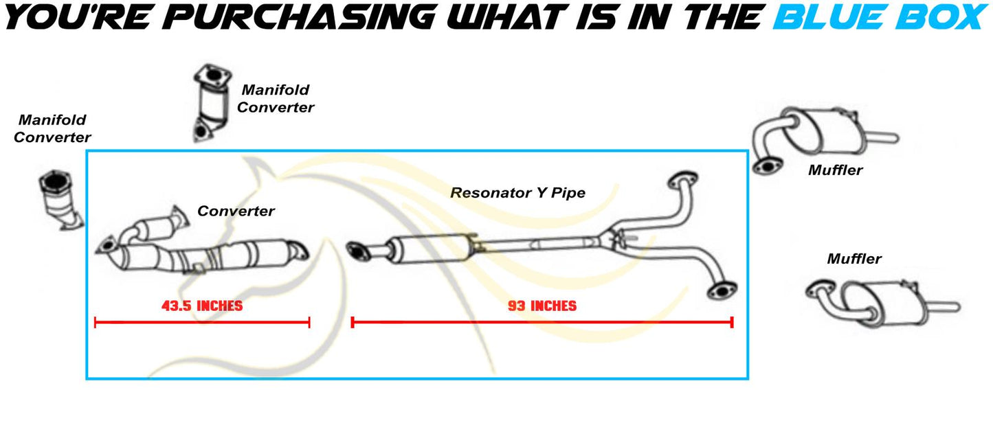 2007-2009 Nissan Altima 3.5L Rear Catalytic Converter and Resonator Y Pipe | EPA Approved