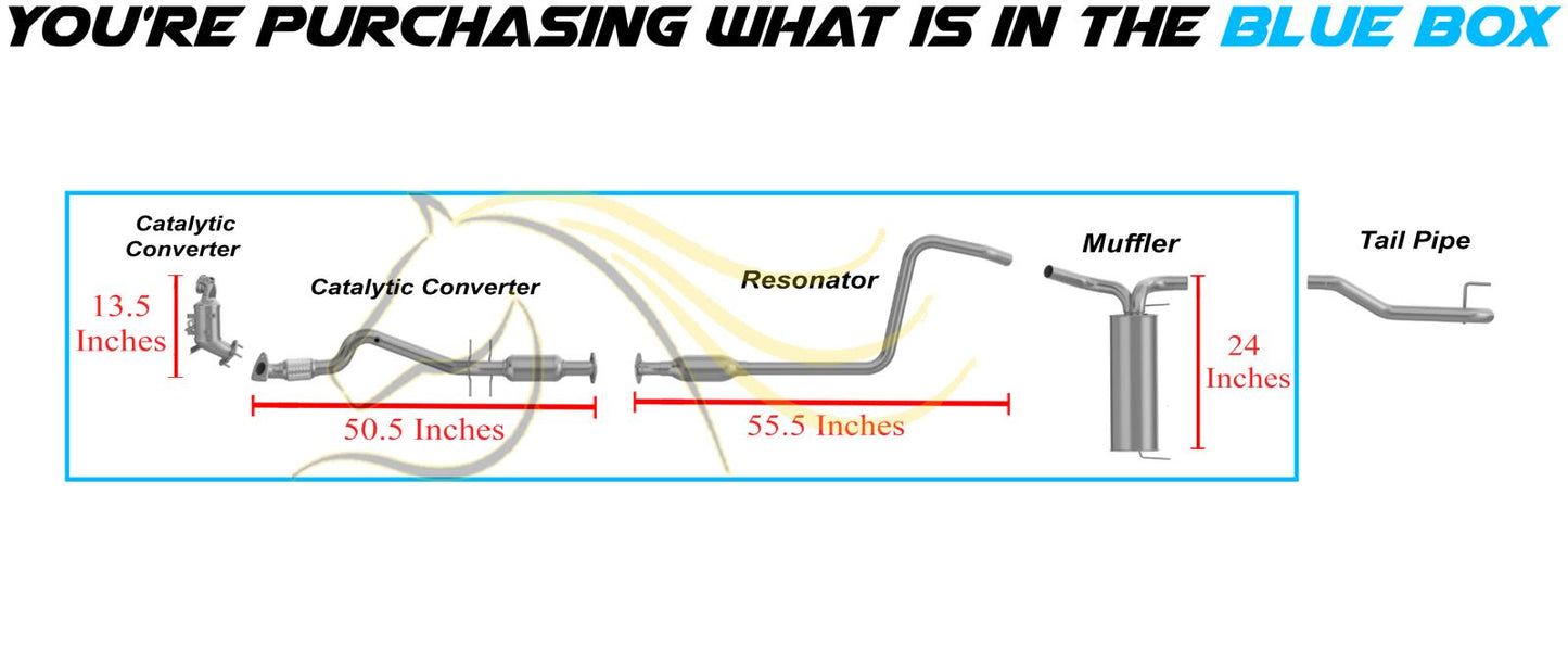 2011–2015 Cruze & 2016 Cruze Limited 1.4L Catalytic w/ Resonator Muffler Kit | EPA Approved