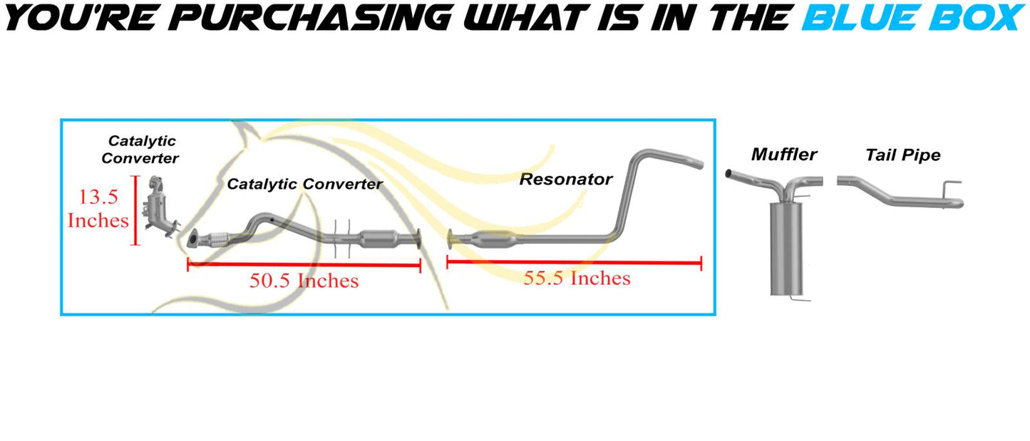 2011-2015 Cruze 1.4L & 2016 Cruze Limited 1.4L Front & Rear Catalytic Resonator Kit EPA Approved