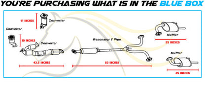 2007-2009 Nissan Altima 3.5L SEDAN Complete Exhaust System Kit with Catalytic | EPA Approved