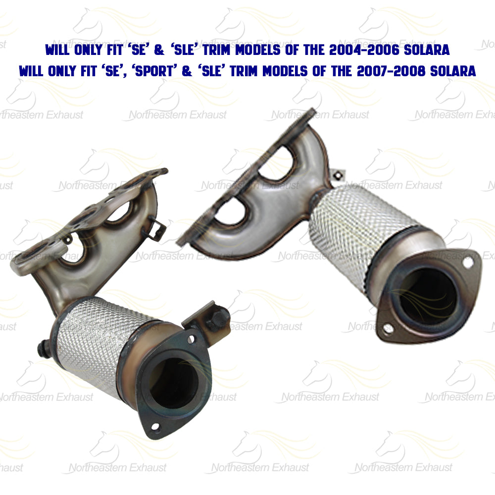 2004-2008 Toyota Solara 3.3L Exhaust Manifold Catalytic | EPA Approved | Passenger & Driver-side | S