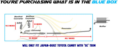 2004-2006 Toyota Camry 3.3L SE Passenger & Driver-side Exhaust EPA Manifold Rear Catalytic Resonator