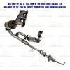 2004-2008 Toyota Solara 3.3L Passenger & Driver-side Exhaust EPA Manifold Rear Catalytic Resonator Pipe