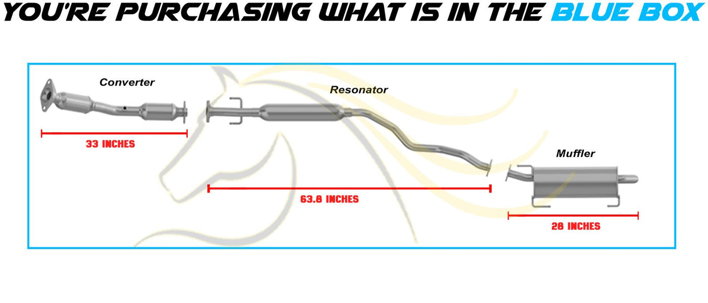 2007-2012 Nissan Versa 1.8L Complete Exhaust System with EPA Catalytic Converter | For Hatchback