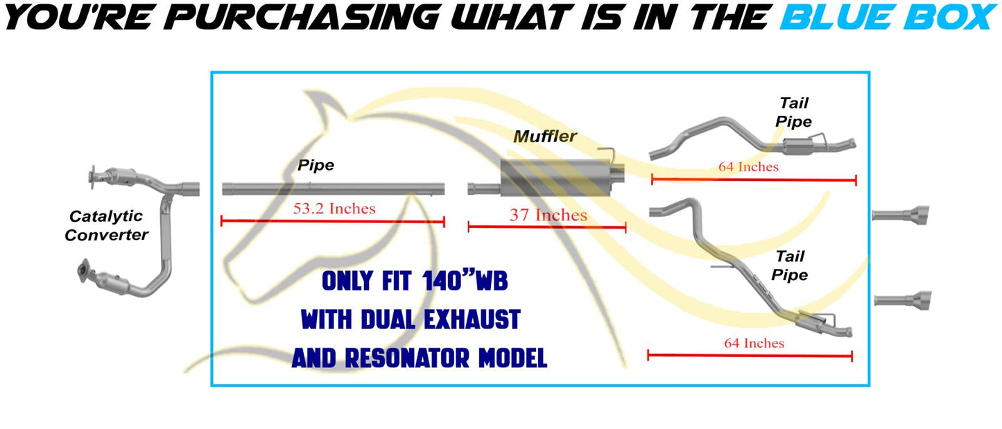 2011-2018 RAM 1500 5.7L Exhaust Pipe Muffler Pair of Tail Pipe Kit