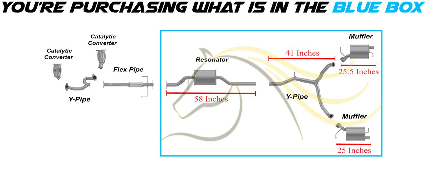 2007 Mazda CX-9 3.5L | 2008–2012 Mazda CX-9 3.7L Resonator Y-Pipe Pair of Muffler Exhaust Kit