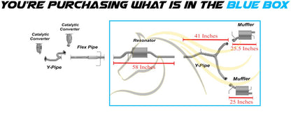 2007 Mazda CX-9 3.5L | 2008–2012 Mazda CX-9 3.7L Resonator Y-Pipe Pair of Muffler Exhaust Kit