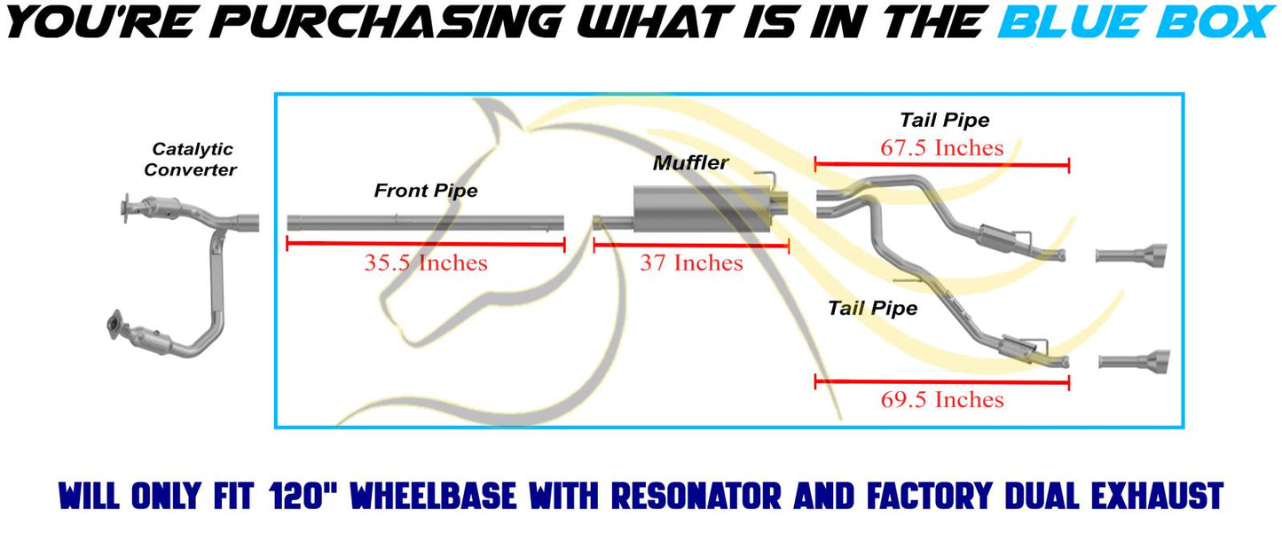 2011-2018 RAM 1500 5.7L Stainless Steel Cat Back Exhaust Kit w/ Tips