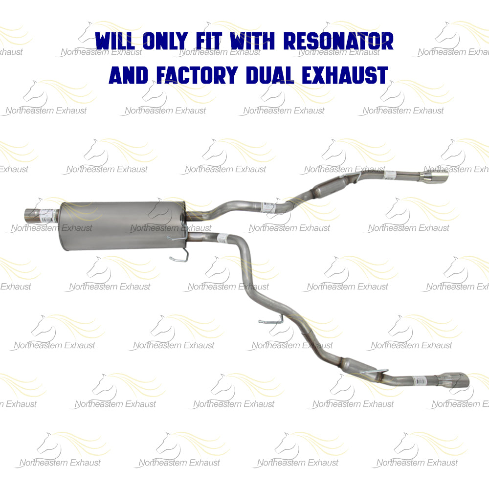 2011-2018 Dodge RAM 1500 5.7L Stainless Steel Muffler Tail Pipe w/ Tips Exhaust Kit