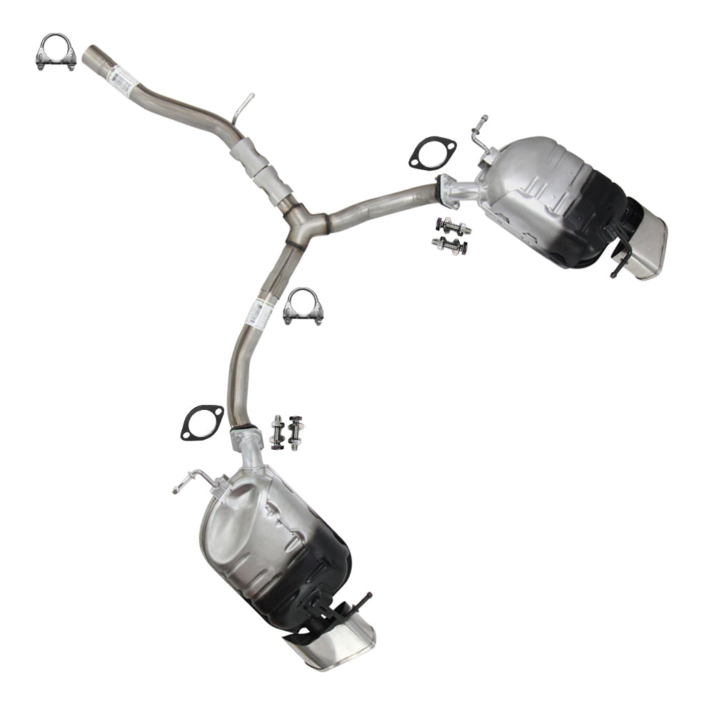 Exhaust Y Pipe Pair of Muffler Kit for 2007 Mazda CX-9 3.5L | 2008-2012 Mazda CX-9 3.7L