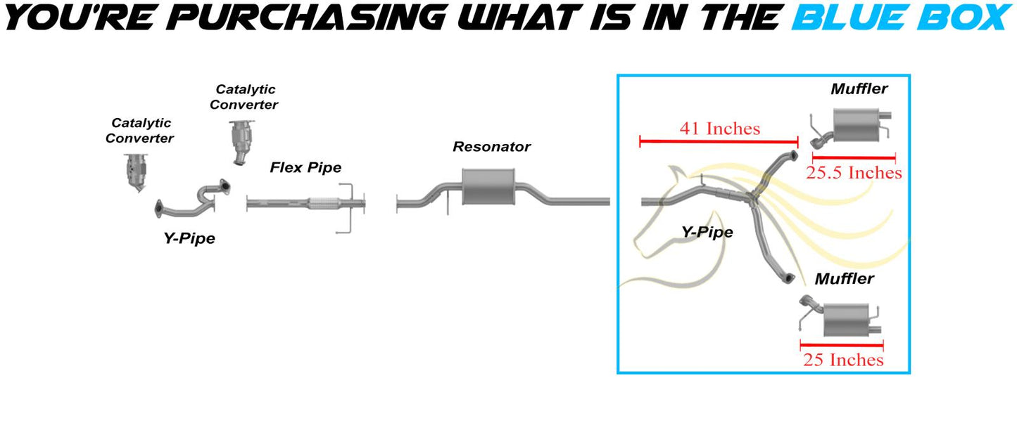 2007 Mazda CX-9 3.5L | 2008-2012 Mazda CX-9 3.7L Y-Pipe w/ Pair of Muffler Exhaust Kit