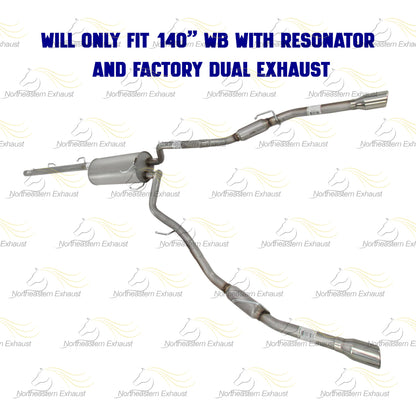 2011-2018 RAM 1500 5.7L 140" WB Stainless Steel Cat Back Exhaust Kit w/ Tips