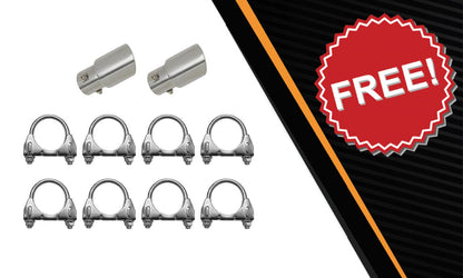 2011-2018 RAM 1500 5.7L 140" WB Stainless Steel Cat Back Exhaust Kit w/ Tips