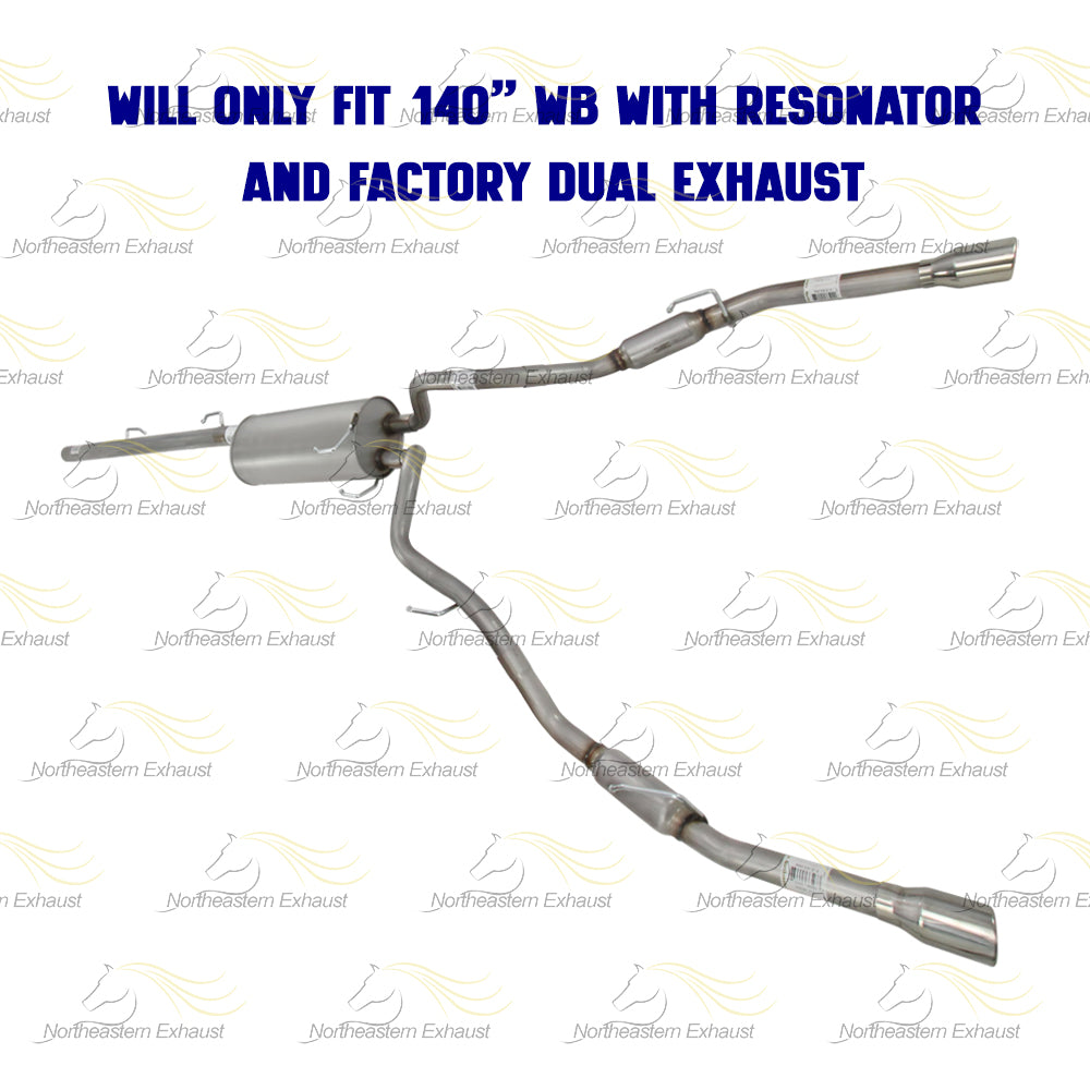 2009-2010 Dodge RAM 1500 5.7L 140" WB Stainless Steel Cat Back Exhaust Kit w/ Tips