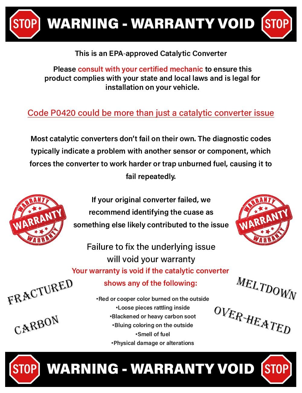 2001-2005 Buick LeSabre 3.8L EPA-Approved Catalytic with Front pipe Exhaust Kit