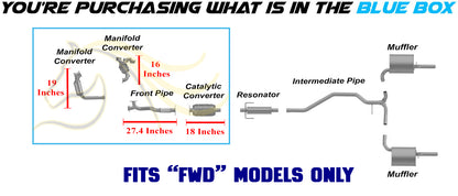 2006-2008 Ford Fusion 3.0L EPA Pair of Manifold Front Pipe & Rear Catalytic Exhaust Kit