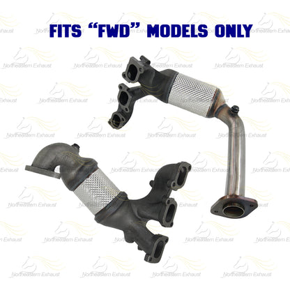 2006-2008 Ford Fusion 3.0L EPA Pair of Manifold Front Pipe & Rear Catalytic Exhaust Kit