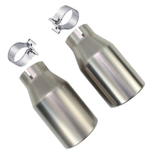 Pair of Stainless Steel Universal Exhaust Tips 2.5" ID, 3.5" OD, 7.3" Long