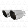 Pair of Stainless Steel Universal Exhaust Tips 2.25" ID, 3.5" OD, 7.3" Long