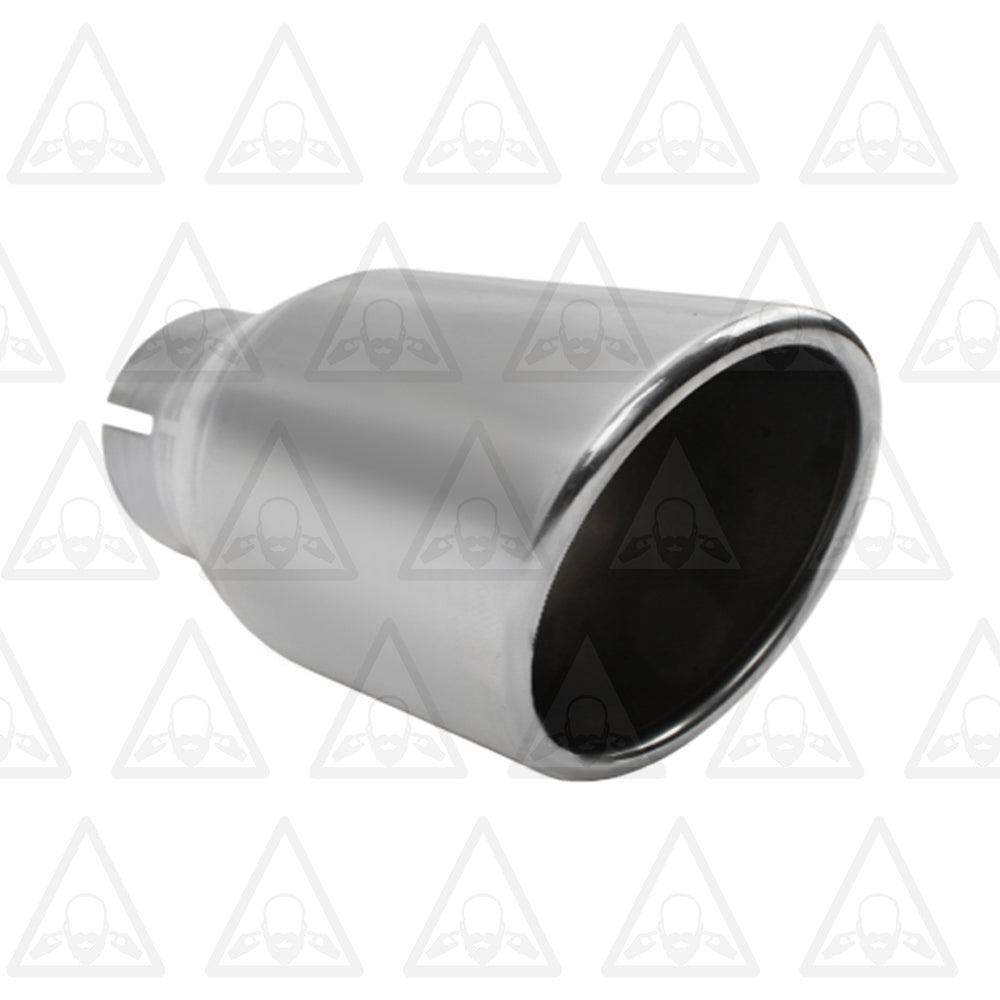 Stainless Steel Universal Exhaust Tip with Band Clamp 2.25" ID, 3.5" OD, 7.3" Long
