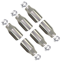 Stainless Steel Universal Exhaust Tips with Clamps x6 - 2.5" ID, 3.5" OD, 7.3" Long