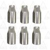 Stainless Steel Universal Exhaust Tips with Clamps x6 - 2.5" ID, 3.5" OD, 7.3" Long