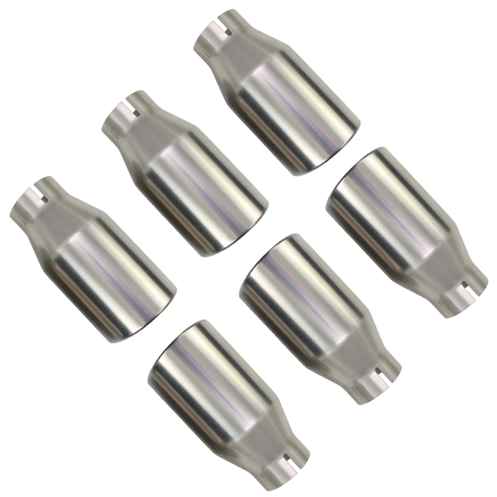 Stainless Steel Universal Exhaust Tips x6 - 2.5" ID, 3.5" OD, 7.3" Long