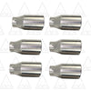 Stainless Steel Universal Exhaust Tips x6 - 2.5" ID, 3.5" OD, 7.3" Long