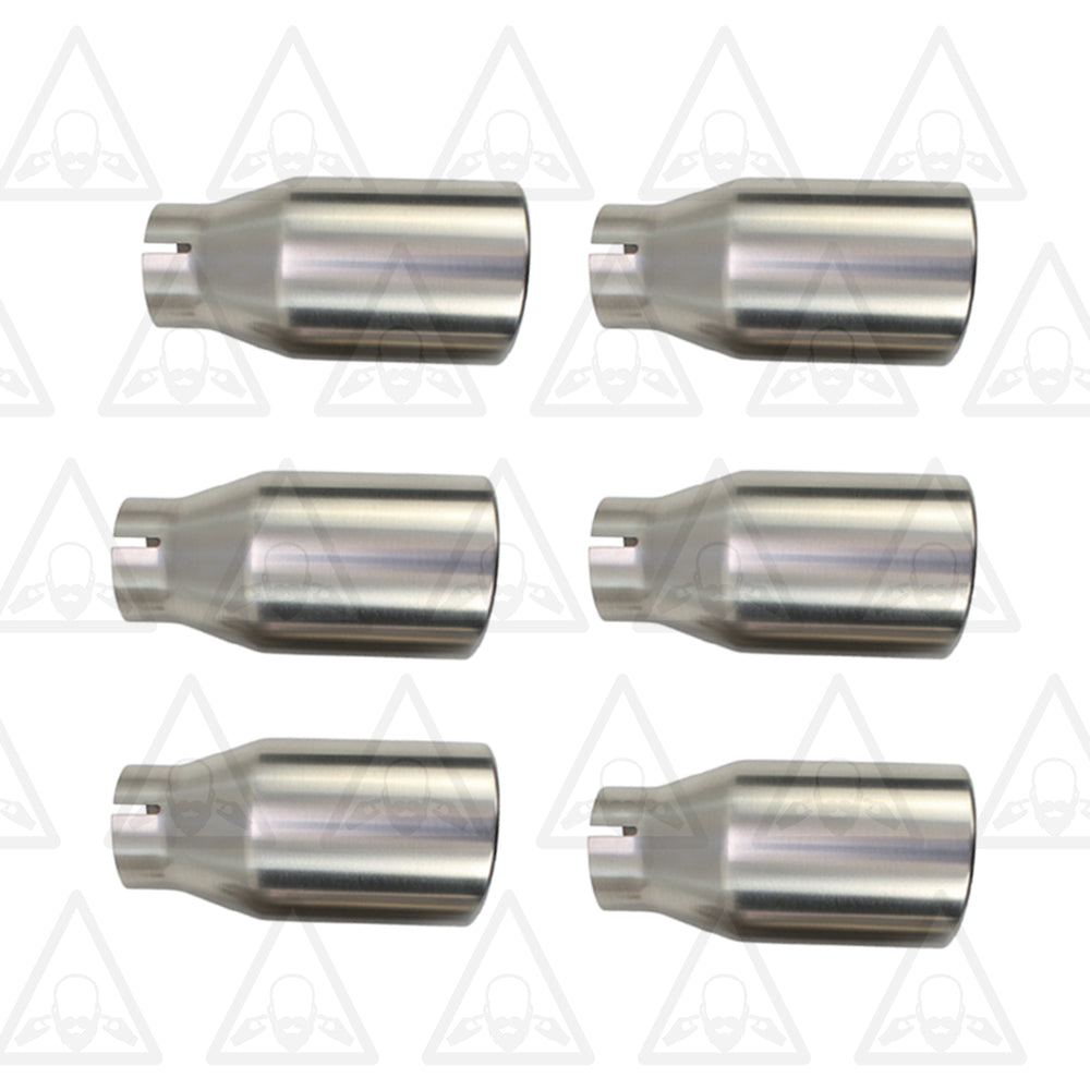 Stainless Steel Universal Exhaust Tips x6 - 2.5" ID, 3.5" OD, 7.3" Long
