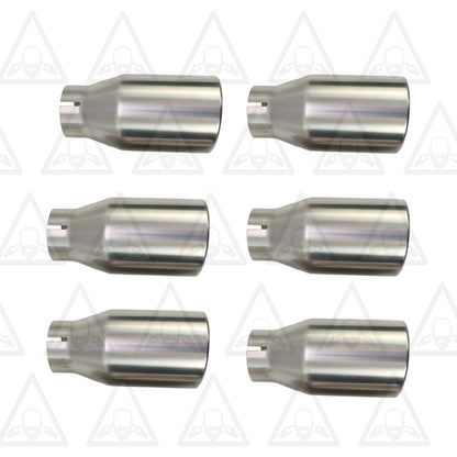 Stainless Steel Universal Exhaust Tips x6 - 2.5" ID, 3.5" OD, 7.3" Long