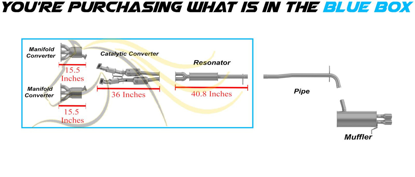 2007-2010 Volvo XC90 3.2L Pair of Manifold w/ Rear Catalytic Resonator Exhaust Kit | EPA Approved